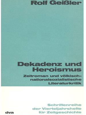 cover image of Dekadenz und Heroismus